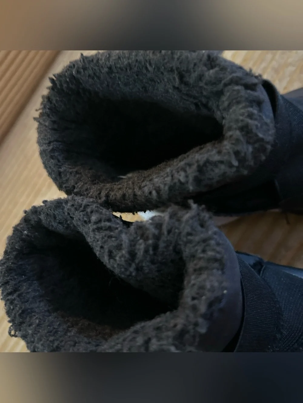 Kids Nike Flex Advance Black Winter Boot with Faux Fur Lining